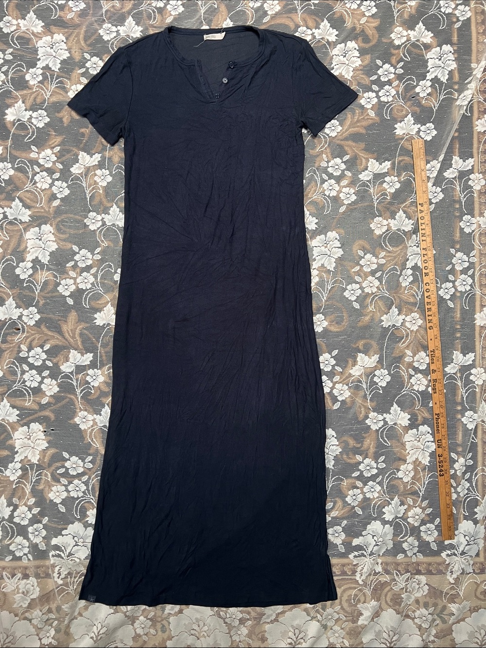 Women’s Navy Short-Sleeve Maxi Dress Malibu Barefoot Dreams
